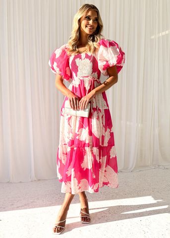 Women's Swing Dress Elegant Pastoral Off Shoulder Printing Short Sleeve Flower Maxi Long Dress Holiday Daily