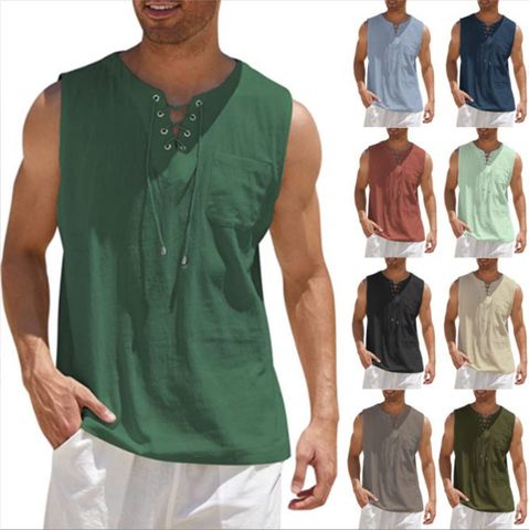 Men's Solid Color Patchwork Men's Clothing