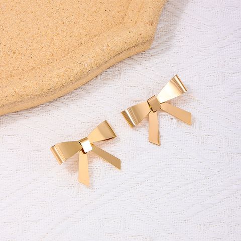 1 Pair Casual Sweet Bow Knot Alloy Ear Studs