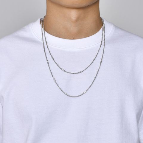 Simple Style Geometric 201 Stainless Steel Men's Necklace