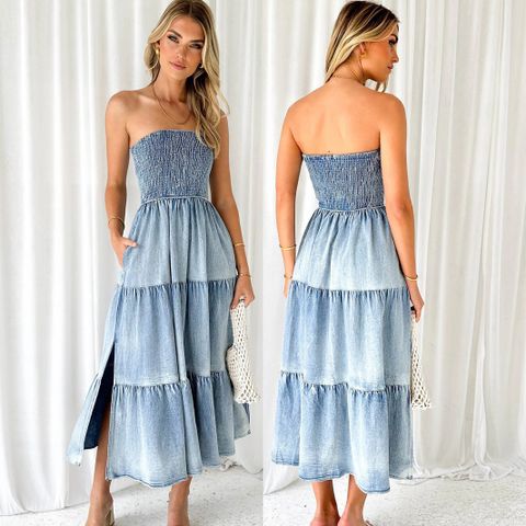 Women's Regular Dress Elegant Collarless Sleeveless Solid Color Maxi Long Dress Casual Daily