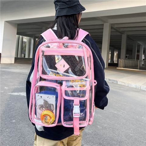 Waterproof Solid Color Casual School Daily School Backpack