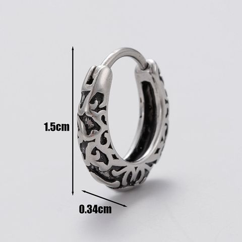 1 Piece Vintage Style Simple Style Snake Dragon Stainless Steel Ear Studs