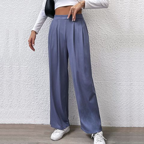 Women's Holiday Vacation Solid Color Full Length Casual Pants