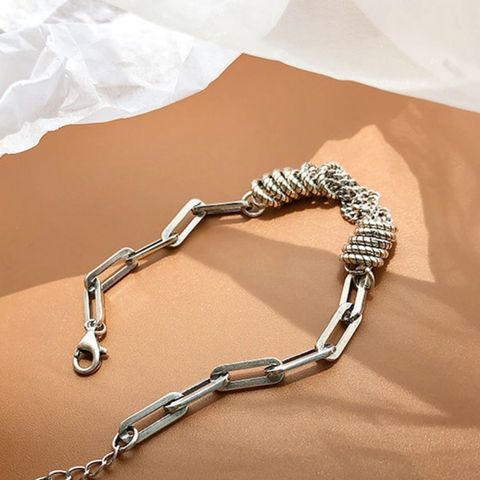 Simple Style Heart Shape Electroplating Thai Silver Plating Women's Bracelets
