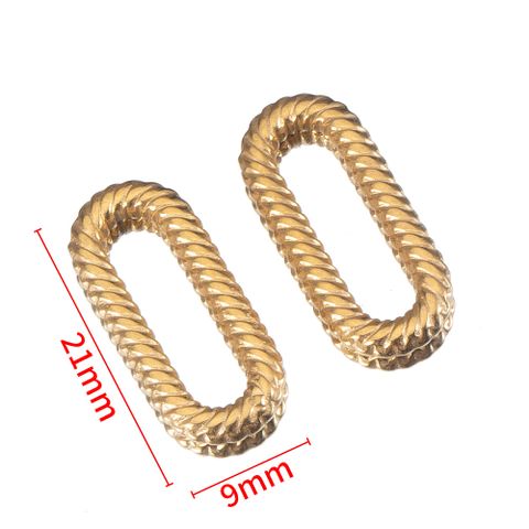 10 Pieces 10 * 21mm 12 * 25mm 9 * 21mm Stainless Steel 18K Gold Plated Solid Color Polished Connector