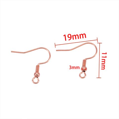 50 PCS/Package 19*11mm 19*15mm 22*11MM Stainless Steel Solid Color Polished Hook Earring Findings