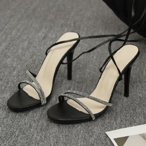 Women's Sexy Solid Color Point Toe High Heel Sandals