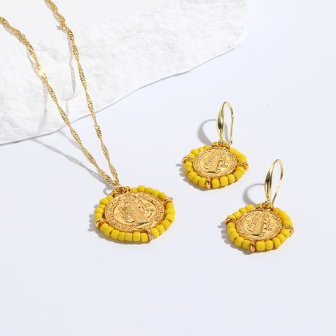 Simple Style Classic Style Color Block Alloy Metal Plating Gold Plated Women's Jewelry Set