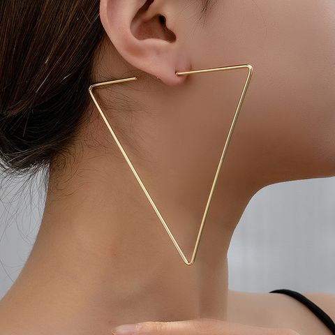 1 Pair Exaggerated Simple Style Triangle Iron Zinc Alloy Ear Studs