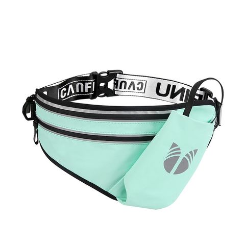 Unisex Solid Color Pu Leather Zipper Fanny Pack