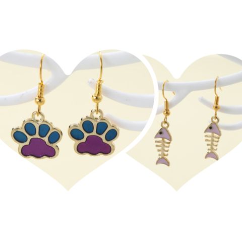 1 Piece Ethnic Style Animal Asymmetrical Hollow Out Alloy Drop Earrings