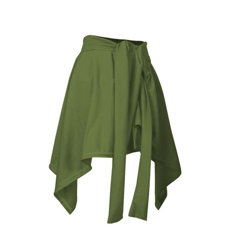 Summer Simple Style Solid Color Polyester Above Knee Skirts