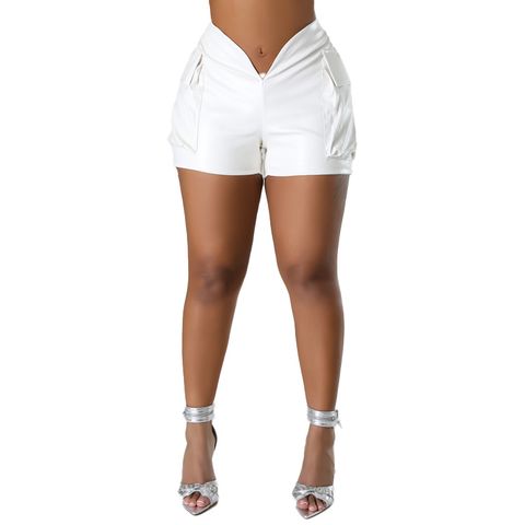 Women's Daily Date Streetwear Solid Color Shorts Pocket Casual Pants Cargo Pants