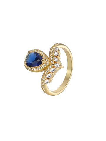 Wholesale Simple Style Classic Style Color Block Copper Plating Inlay 18K Gold Plated Glass Stone Zircon Rings