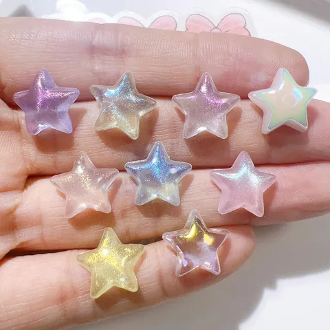 10 PCS/Package 14*13MM Plastic Star DIY Accessories