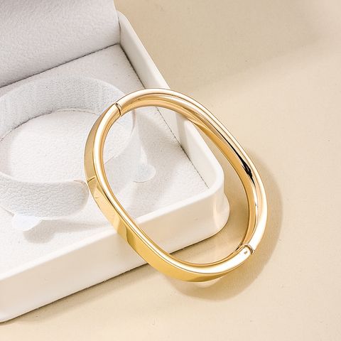 IG Style Simple Style Solid Color Alloy Ring Women's Bangle