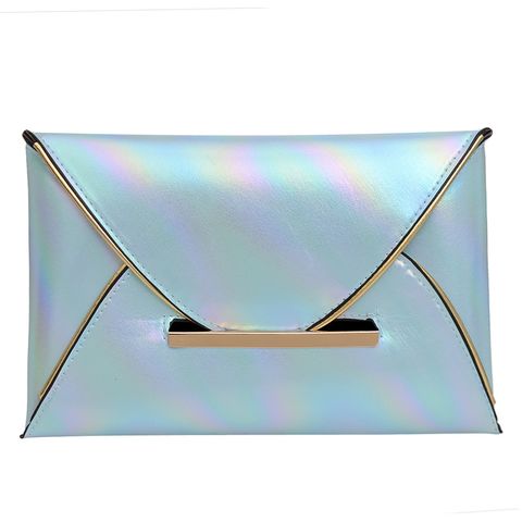 Women's Pu Leather Solid Color Basic Classic Style Flip Cover Envelope Bag Clutch Bag