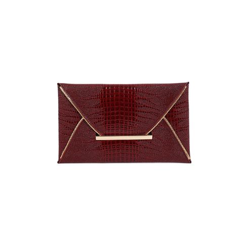 Women's Pu Leather Solid Color Crocodile Basic Vintage Style Square Flip Cover Clutch Bag