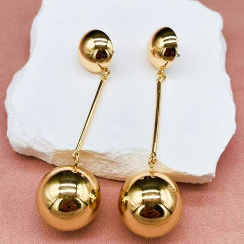 1 Pair IG Style Modern Style Cool Style Ball Copper Drop Earrings