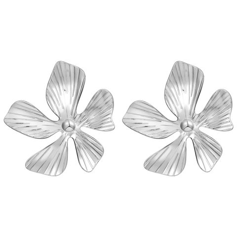 1 Pair Cute Luxurious Flower Plating 304 Stainless Steel 18K Gold Plated Ear Studs