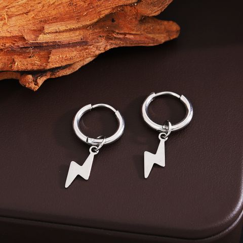 1 Pair Casual Vacation Lightning 304 Stainless Steel Steel Drop Earrings