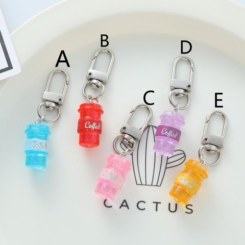 Cute Simple Style Letter Cup Alloy Bag Pendant Keychain