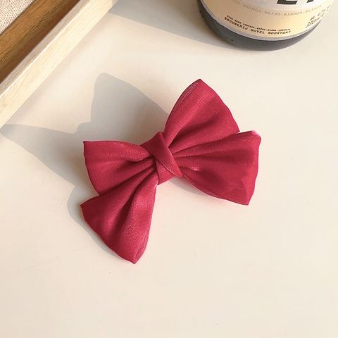 Girl'S Vacation Sweet Bow Knot Cloth Braid Hair Clip