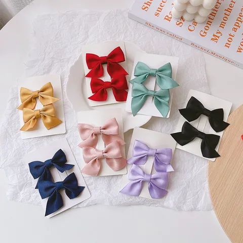 Girl'S Simple Style Classic Style Bow Knot Cloth Braid Hair Clip