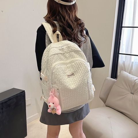 Large Waterproof 20 Inch Solid Color School Daily School Backpack