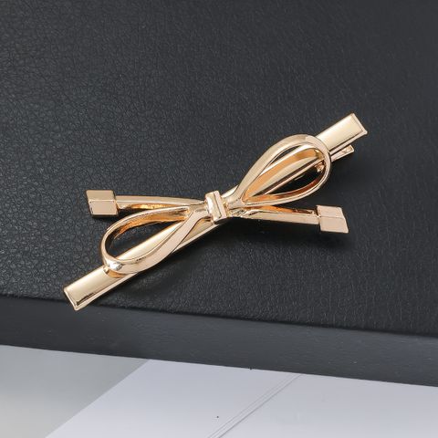 Women's Simple Style Bow Knot Metal Plating Hair Clip