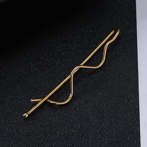 Women's Simple Style Classic Style Solid Color Alloy Plating Hair Clip
