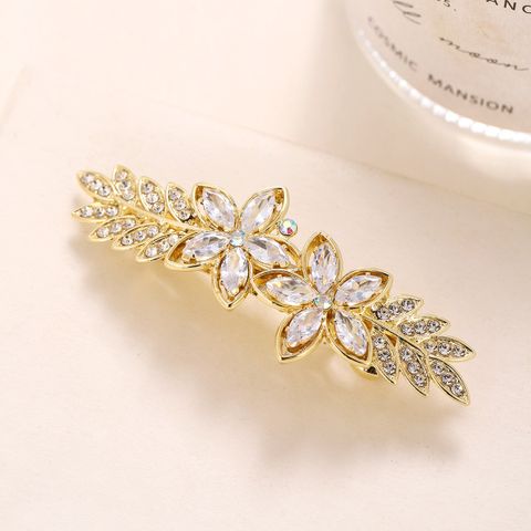 Women's Simple Style Classic Style Flower Alloy Inlay Zircon Hair Clip