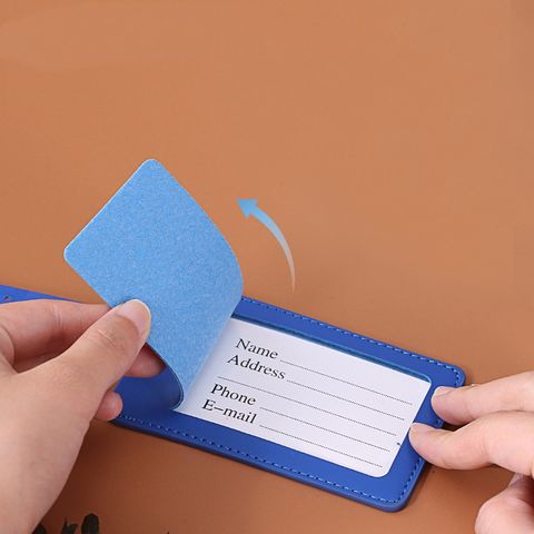 Pu Leather Solid Color Luggage Tag
