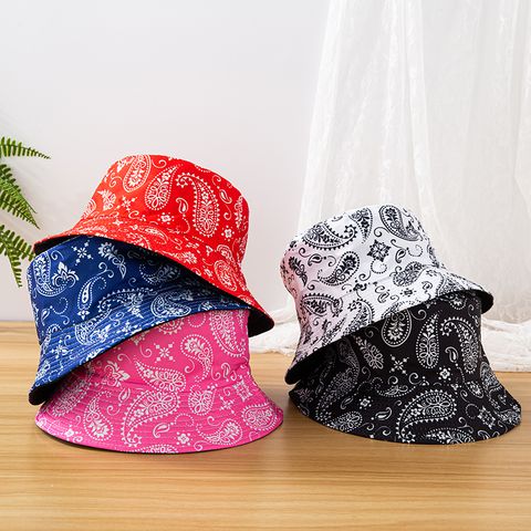 Unisex IG Style Hawaiian Printing Wide Eaves Bucket Hat