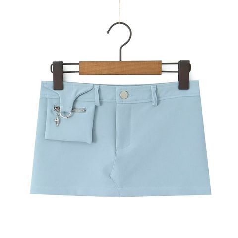 Women's Daily Simple Style Solid Color Shorts Pocket Shorts