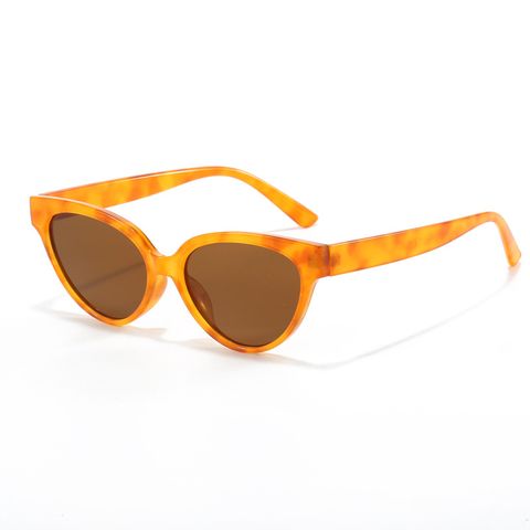 Retro Sweet Color Block Pc Cat Eye Full Frame Women's Sunglasses