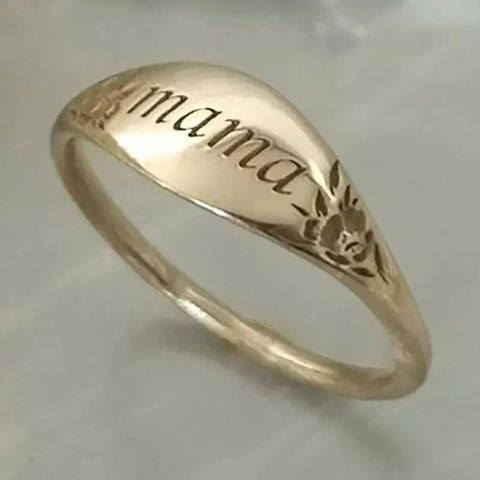 Wholesale Jewelry MAMA Simple Style Letter Solid Color Alloy Plating Rings