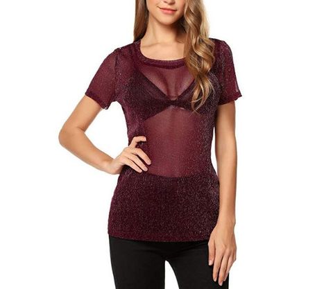 Women's Knitwear Long Sleeve T-Shirts Patchwork Hollow Out Sexy Solid Color