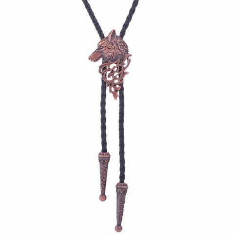 Punk Classic Style Star Cattle Skull Alloy Leather Rope Unisex Bolo Ties