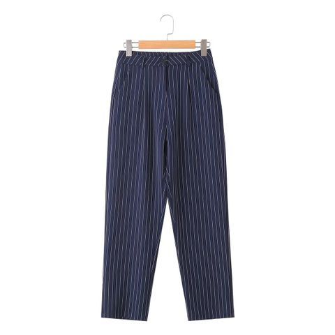 Business Outdoor Daily Women's British Style Stripe Polyester Zipper Pants Sets Pants Sets