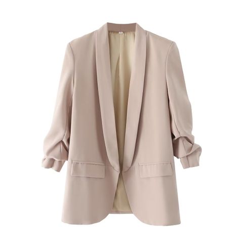 Women's Long Sleeve Blazers British Style Solid Color