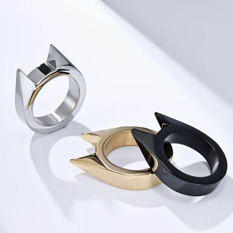 304 Stainless Steel Simple Style Classic Style Commute Cat Rings