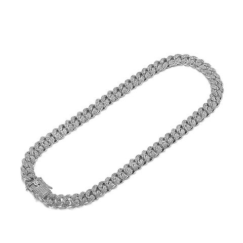 Modern Style Classic Style Geometric Alloy Inlay Rhinestones Unisex Bracelets Necklace 1 Piece