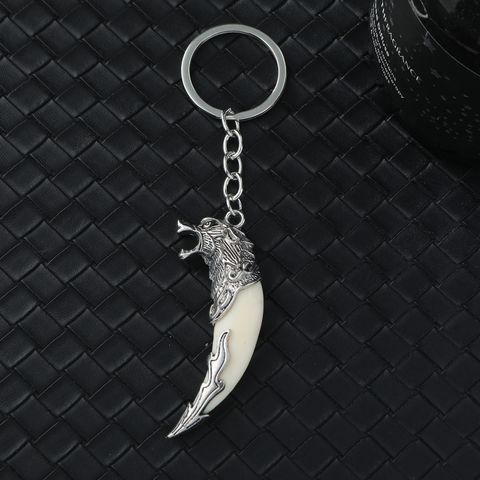Modern Style Simple Style Commute Wolf Ivory Alloy Bag Pendant Keychain