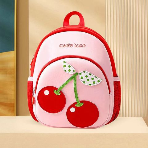 Kid'S SBR Cartoon Cute Square Zipper Fashion Backpack