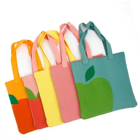 Women's Large Polyester Fruit Basic Open Tote Bag