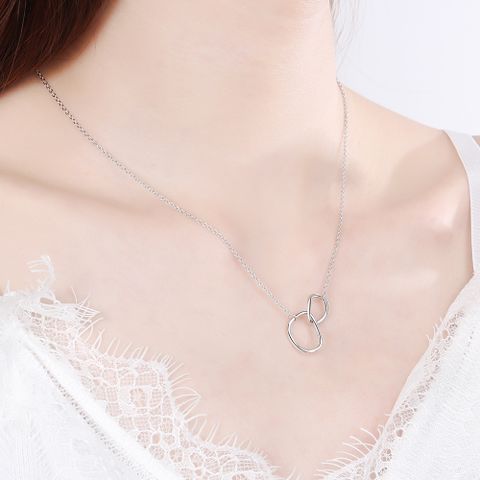 Copper Gold Plated Simple Style Plating Solid Color Pendant Necklace