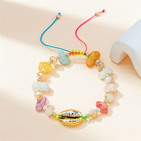 IG Style Lady Sweet Round Heart Shape Shell Stone Women's Bracelets