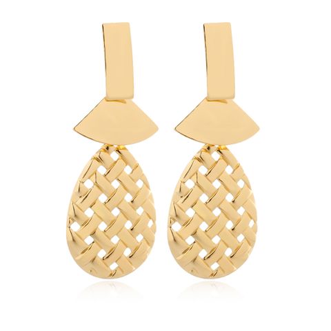 1 Pair Sweet Simple Style Pineapple Plating Iron Gold Plated Drop Earrings